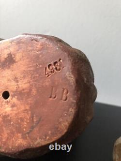 Ancien XIXe Napoléon III Statue Polychromie Terre Cuite Bernard BLOCH Personnage