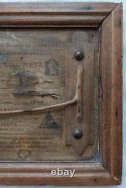 Ancien baromètre Fabre bois art populaire XIX 1900 objet surréaliste curiosité