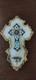 Ancien B&eacute;nitier Napol&eacute;on Iii &eacute;maux Champlev&eacute;s Bronze Dor&eacute; Onyx Croix Ihs Xixe