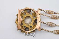 Ancien bracelet camée agate et pomponne XIX ème siècle Napoléon III