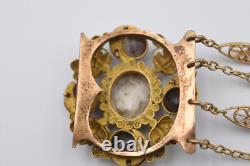 Ancien bracelet camée agate et pomponne XIX ème siècle Napoléon III