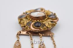 Ancien bracelet camée agate et pomponne XIX ème siècle Napoléon III