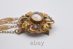 Ancien bracelet camée agate et pomponne XIX ème siècle Napoléon III