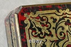 Ancien coffret boite marqueterie Boulle Napoleon III marqueté toutes faces XIXe