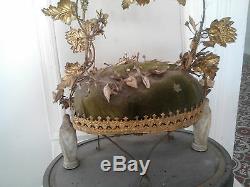 Ancien décor garniture de globe de mariage ou de mariés Napoléon III XIXe