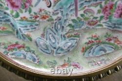Ancien en bronze et porcelaine de Canton chine XIX siècle