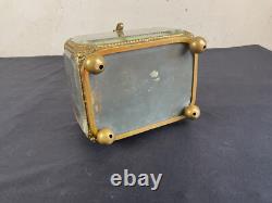 Ancien gros coffret, boite à bijoux en verre biseauté XIX ème Napoléon III