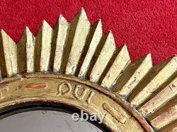 Ancien miroir soleil en bois doré XIX Napoléon III sorcière cabinet de curiosité