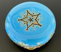 Ancien pilulier boîte à pilule émaillé en émail or tabatière enamel box XIX 19