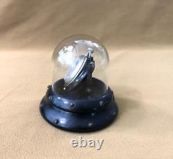 Ancien porte montre à gousset en bois NAPOLEON 3 sous globe en verre XIX 19ème