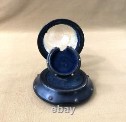 Ancien porte montre à gousset en bois NAPOLEON 3 sous globe en verre XIX 19ème