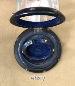 Ancien porte montre à gousset en bois NAPOLEON 3 sous globe en verre XIX 19ème