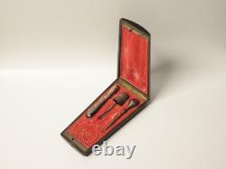 Ancien rare Etui Boîte de couture Boulle NIII marqueterie écaille et cuivre XIXe