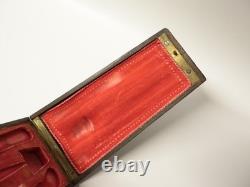 Ancien rare Etui Boîte de couture Boulle NIII marqueterie écaille et cuivre XIXe