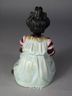 Ancien sujet biscuit femme noire à tête dedolinante fin XIXe siècle. B15