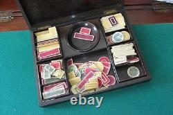 Ancienne Boite A Jeux Jetons Napoleon III XIX Eme Antique Gaming Game Box
