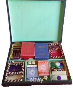 Ancienne Boite A Jeux Jetons Napoleon III XIX Eme Antique Gaming Game Box
