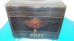Ancienne Cave A Liqueur XIX Napoleon III Marquetterie Boulle Decoration A Rest