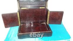 Ancienne Cave A Liqueur XIX Napoleon III Marquetterie Boulle Decoration A Rest