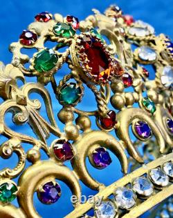 Ancienne Couronne Tiare Diademe De Sainte Vierge Statue Religieuse Theatre XIX