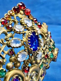 Ancienne Couronne Tiare Diademe De Sainte Vierge Statue Religieuse Theatre XIX