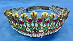 Ancienne Couronne Tiare Diademe De Sainte Vierge Statue Religieuse Theatre XIX