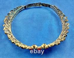Ancienne Couronne Tiare Diademe De Sainte Vierge Statue Religieuse Theatre XIX