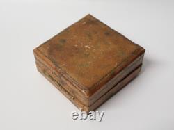 Ancienne Intaille hématite double têtes grecques pour giletière et coffret XIXe