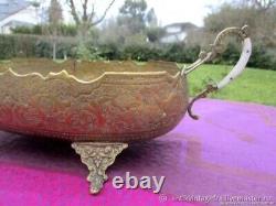 Ancienne Jardinière centre de table cache pot bronze XIXeme bronze planter