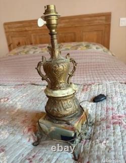 Ancienne Lampe A Huile, Petrole, Xix, Napoleon Iii, Moderateur, Charpentier Paris