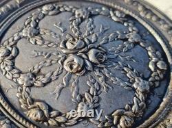 Ancienne Petite Boite Argent Massif Et Vermeil -Napoléon III- Décor Floral- XIXe