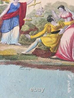 Ancienne boite confiserie Gravure Pomel Empire XIX