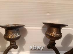 Ancienne paire de bougeoirs aux putti style Napoléon III XIXe siècle