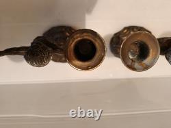 Ancienne paire de bougeoirs aux putti style Napoléon III XIXe siècle