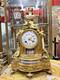 Ancienne Pendule En Bronze Et Porcelaine Peinte Epok Xixe Napoleon Iii