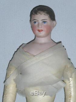 Ancienne poupée de mode corps en cuir XIXe Napoléon III BISCUIT PARISIENNE Huret