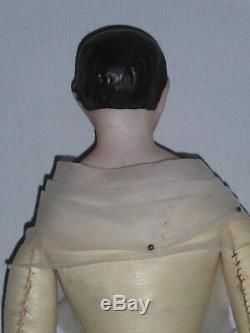 Ancienne poupée de mode corps en cuir XIXe Napoléon III BISCUIT PARISIENNE Huret