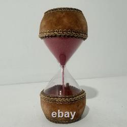 Antique Ancien sablier hourglass en verre XIXe Napoléon III