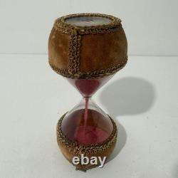 Antique Ancien sablier hourglass en verre XIXe Napoléon III