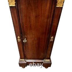 Antique Armoire A Colonne Napoléon III Acajou Marbre XIX Siècle Frises Doré