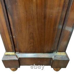 Antique Armoire A Colonne Napoléon III Acajou Marbre XIX Siècle Frises Doré