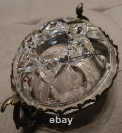 Antique Centre De Table En Cristal Avec Putto XIXe Siècle Style Napoléon III