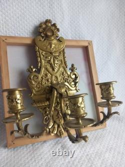 Applique murale ancienne bronze Style Louis XV / Napoléon III XIX Siècle