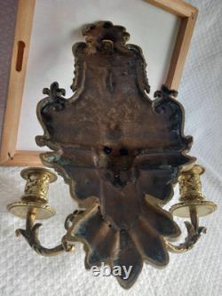 Applique murale ancienne bronze Style Louis XV / Napoléon III XIX Siècle