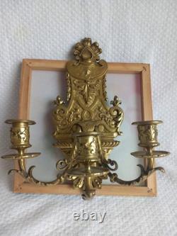 Applique murale ancienne bronze Style Louis XV / Napoléon III XIX Siècle