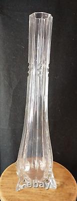 Art XIXè Napoléon III Immense vase cristal taillé à facette Baccarat 50cm