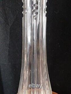 Art XIXè Napoléon III Immense vase cristal taillé à facette Baccarat 50cm