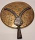 Art Populaire Grande &eacute;cumoire En Cuivre Et Fer Forg&eacute; D. 33 Cm Fromage Xix
