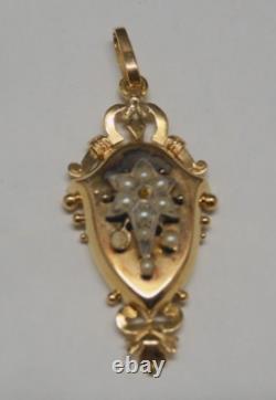 -BIJOU ANCIEN JOLI PENDENTIF NAPOLEON III OR XIXe (testé) COLLECTION VITRINE D