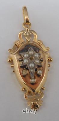 -BIJOU ANCIEN JOLI PENDENTIF NAPOLEON III OR XIXe (testé) COLLECTION VITRINE D